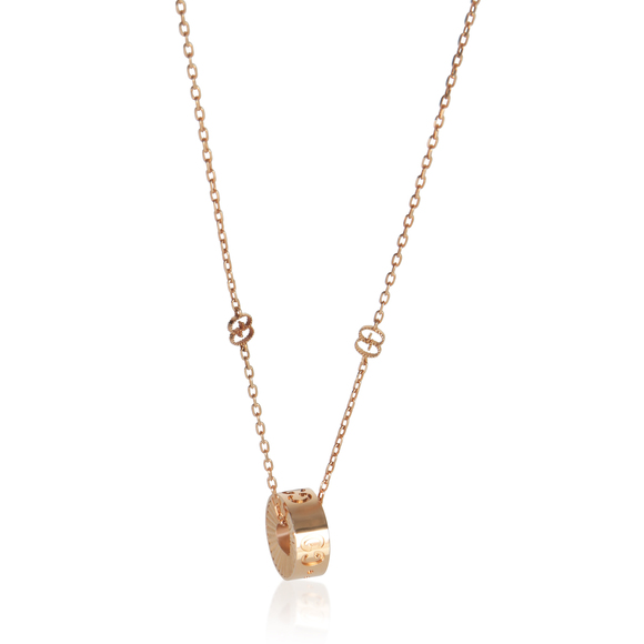 Gucci Rose GoldIcon GG Star Necklace